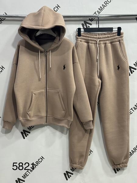 Штаны спорт Met&March (M-XL) 5821 beige (зима)