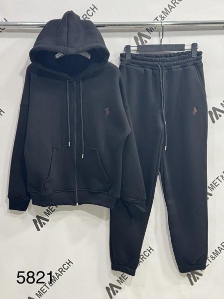 Штаны спорт Met&March (M-XL) 5821 black (зима)