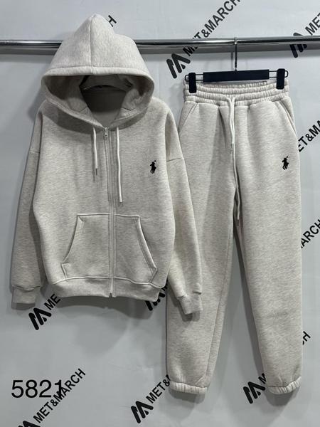 Штаны спорт Met&March (M-XL) 5821 l.grey (зима)