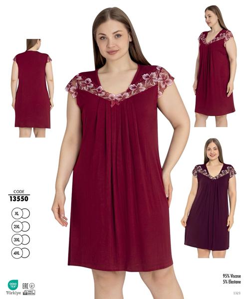 Ночнушка Cotpark (XL-4XL) 13550 wine (лето)