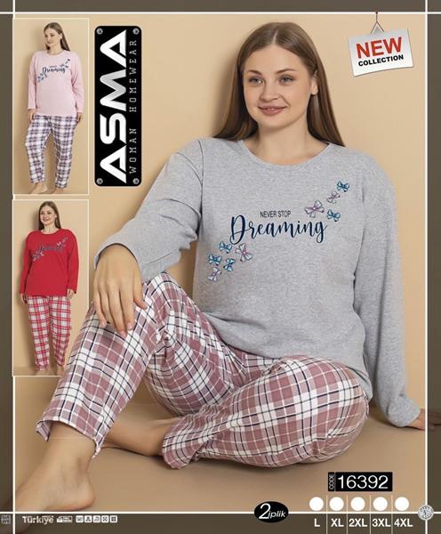 Пижама HomeWear (L-4XL) 16392 mix (зима)