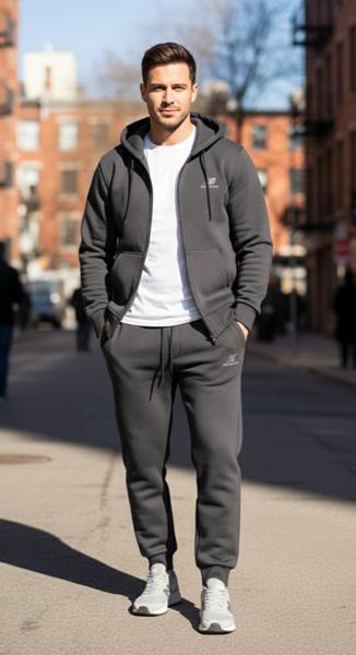 Костюм спорт Delviago (46-54) DL521 grey (зима)