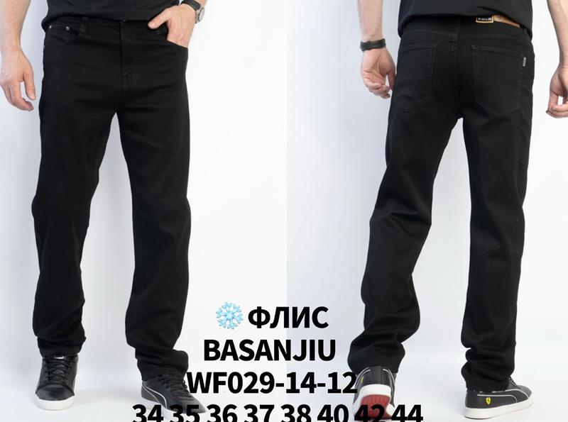 Джинсы Basanjiu (34-44) WF029-14-12 black (зима)
