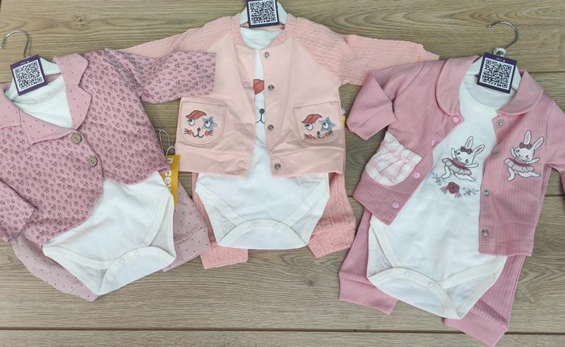 Костюм Emir kids (0.3-0.9) 773 pink листья (деми)