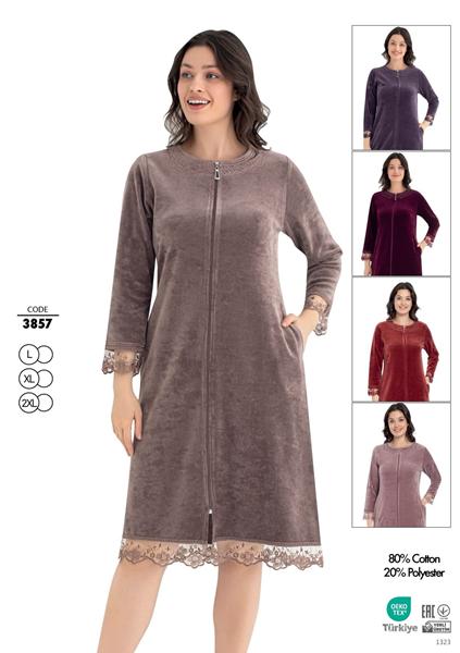 Халат Cotpark (L-2XL) 3857 red (деми)