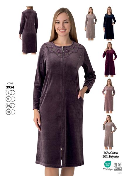 Халат Cotpark (L-3XL) 3954 wine (деми)