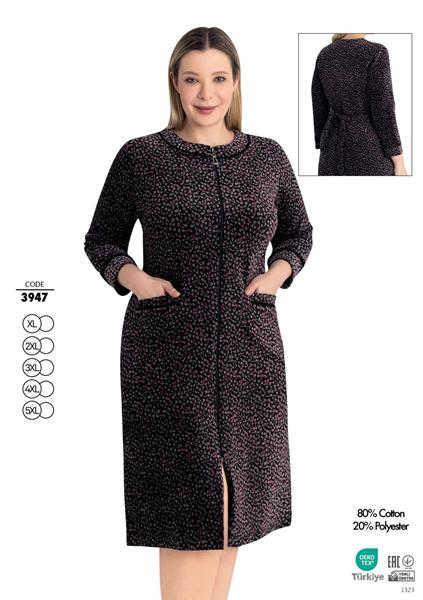 Халат Cotpark (XL-5XL) 3947 black (деми)