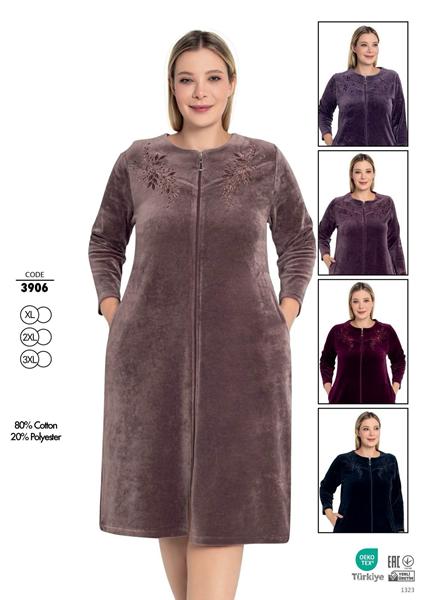 Халат Cotpark (XL-3XL) 3906 purple (деми)