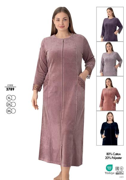 Халат Cotpark (XL-3XL) 3789 violet (деми)