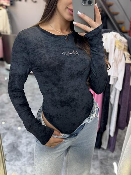 Боди Modnulya (S-XL) YZ362 d.grey (деми)