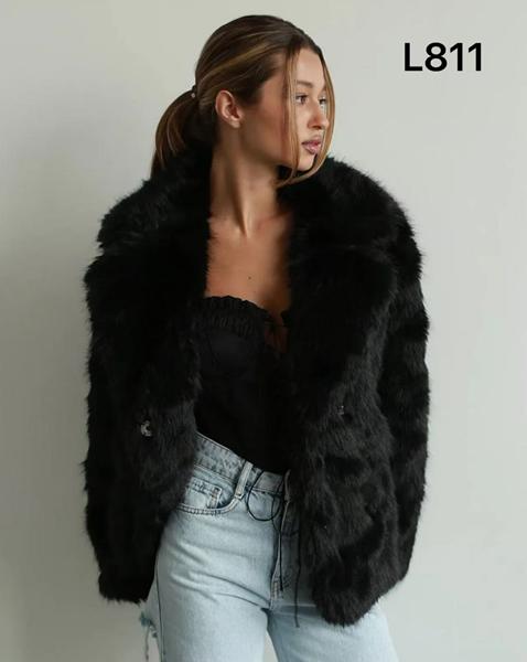 Шуба Modnulya (S-L) L811 black (зима)