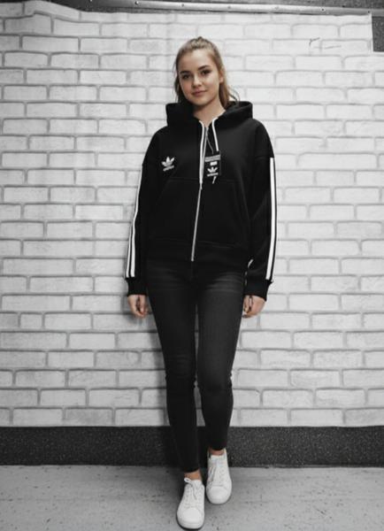 Кофта спорт Newe (44-46) N1402 black (зима)