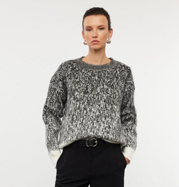 Свитер Lora (one size) LR840 grey (зима)