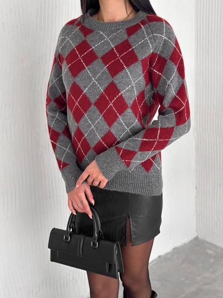 Свитер Lora (one size) LR841 grey (зима)