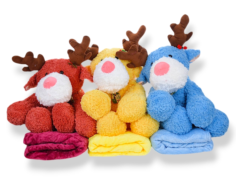 Плед Obuv OK2 (120*160) 85-10 mix, Олень 40х30, плед 160х120 (деми)