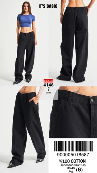 Джинсы Jeans Style (38-48) 4148-1 black (деми)