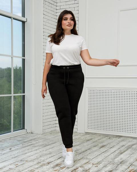 Штаны спорт AZNA (XL-4XL) БЗ53 black (зима)