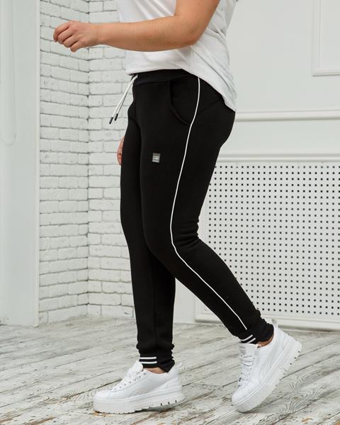 Штаны спорт AZNA (XL-4XL) БЗ65 black (зима)