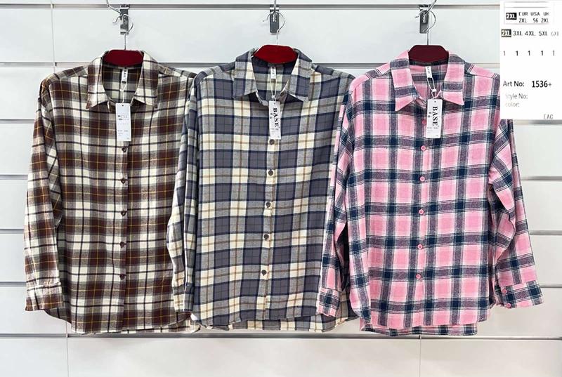 Рубашка BASE (2XL-6XL) 1536 pink (зима)