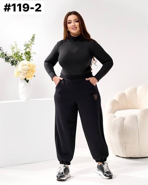 Штаны спорт BAT (52-62) 119-2 black (зима)