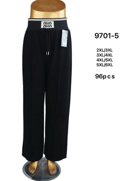 Штаны спорт Kenalin (2XL-6XL) 9701-5 black (деми)