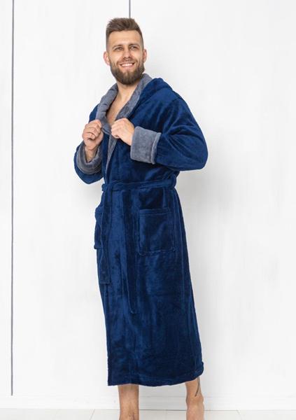 Халат Estima (XL-4XL) E5 navy (зима)