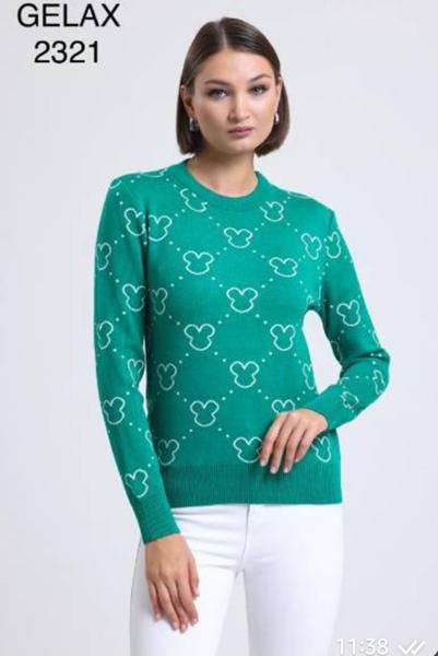 Свитер Julia (48-52) 2321 green (зима)
