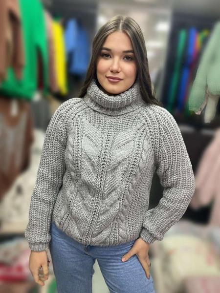Свитер Julia (one size) JL436 grey (зима)