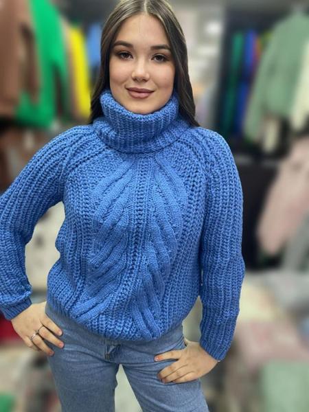 Свитер Julia (one size) JL437 blue (зима)