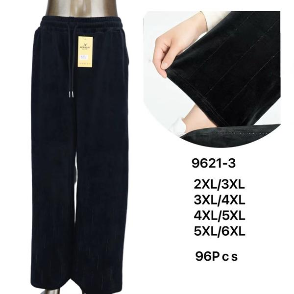 Штаны спорт Kenalin (2XL-6XL) 9621-3 black (деми)