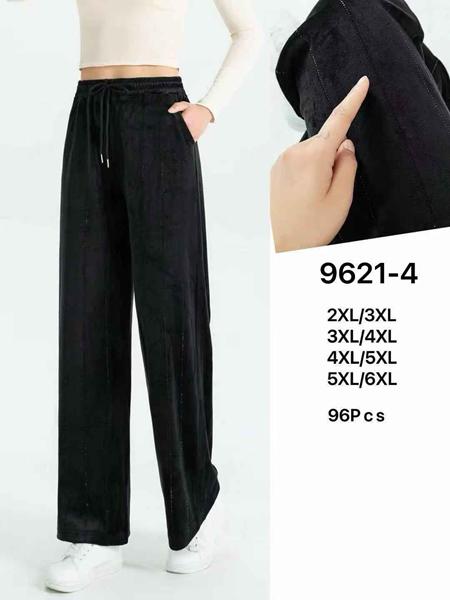 Штаны спорт Kenalin (2XL-6XL) 9621-4 black (деми)