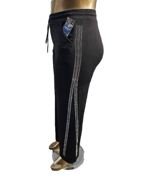 Штаны спорт Kenalin (2XL-6XL) 9670-7 black (деми)