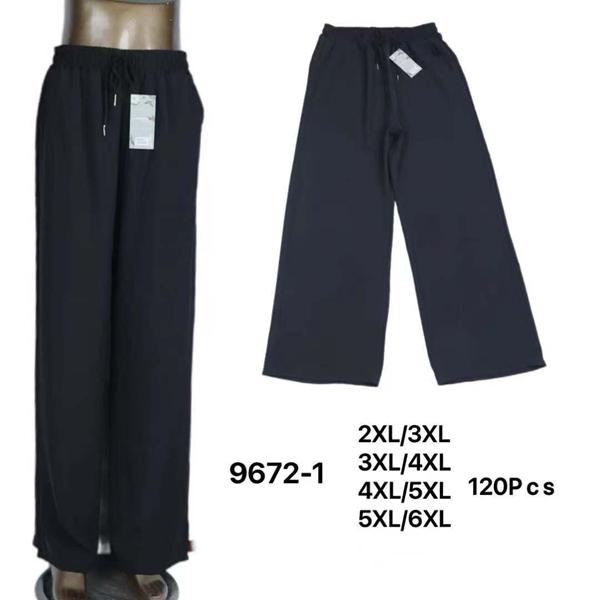 Штаны спорт Kenalin (2XL-6XL) 9672-1 black (деми)