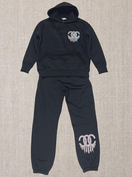 Костюм спорт Julia (52-54) JL631 black (зима)