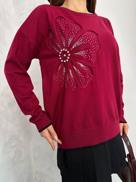 Свитер Julia (52-54) JL657 wine (зима)