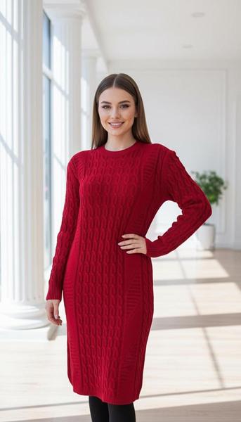 Платье Julia (48-52) JL796 wine (зима)