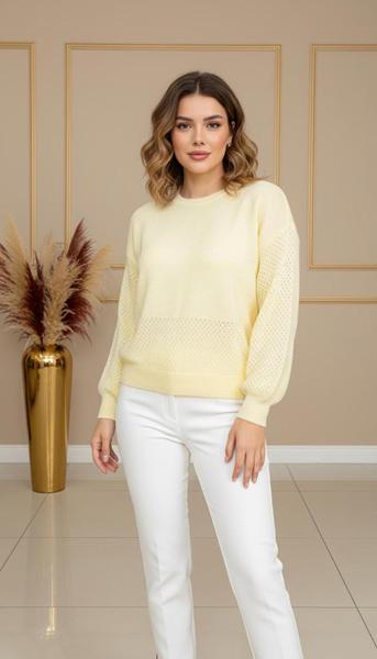 Свитер Julia (46-50) JL805 l.yellow (зима)