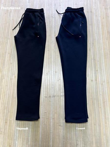 Штаны спорт Navas (L-3XL) NW879 black (зима)