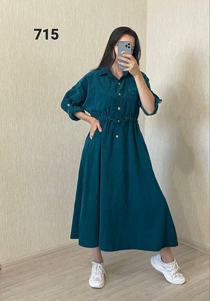 Платье FSN (46-50) 715-1 green (деми)