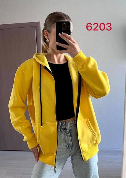 Кофта спорт FSN (42-48) 6203 yellow (зима)
