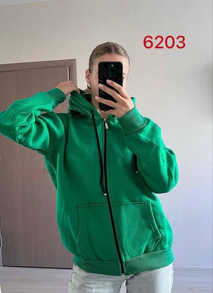 Кофта спорт FSN (42-48) 6203 green (зима)