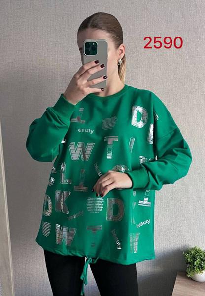 Свитер FSN (46-52) 2590 green (деми)