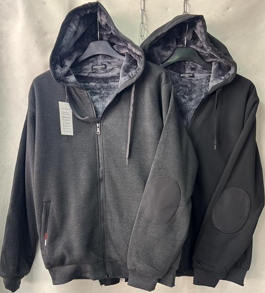 Кофта спорт TRAN (M-3XL) K2310 black (зима)