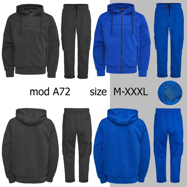 Костюм спорт TRAN (M-3XL) A72 black (деми)