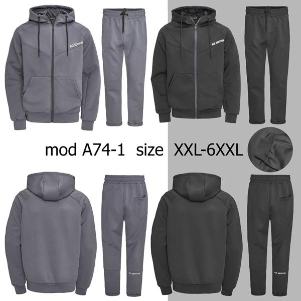 Костюм спорт TRAN (2XL-6XL) A74-1 grey (деми)