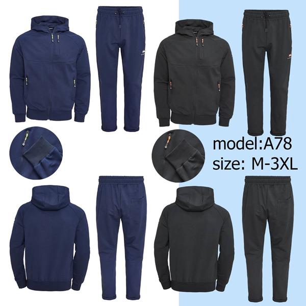 Костюм спорт TRAN (M-3XL) A78 black (деми)