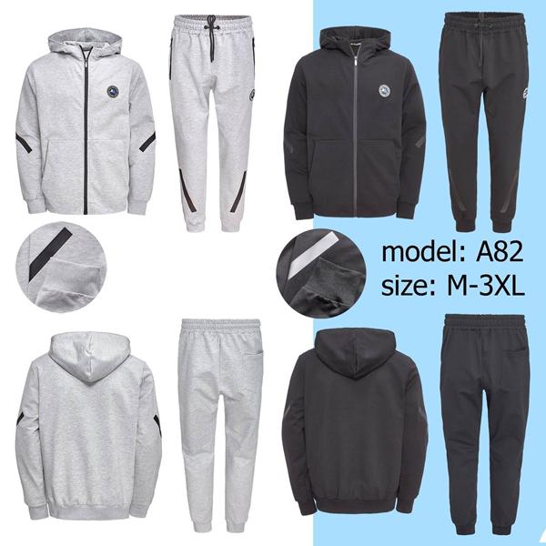 Костюм спорт TRAN (M-3XL) A82 black (деми)