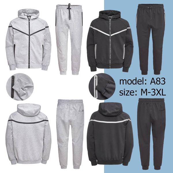 Костюм спорт TRAN (M-3XL) A83 black (деми)