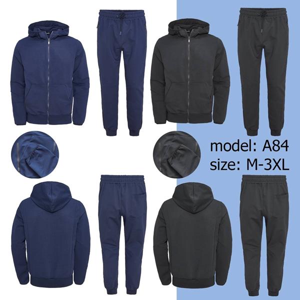 Костюм спорт TRAN (M-3XL) A84 black (деми)