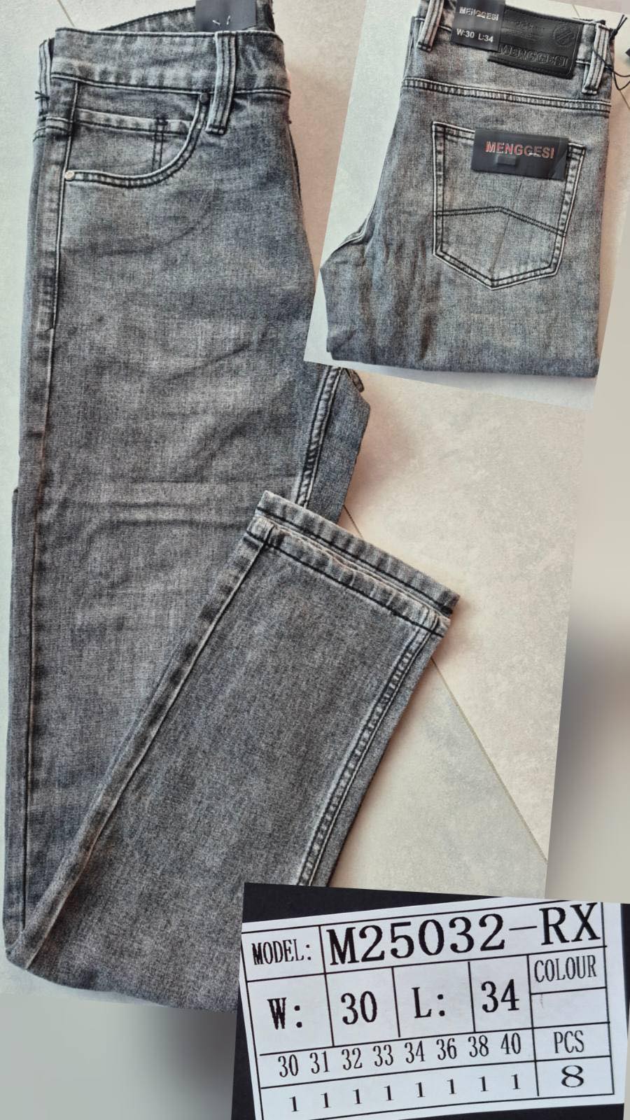 Джинсы God Baron (30-40) M25032-RX grey (деми)